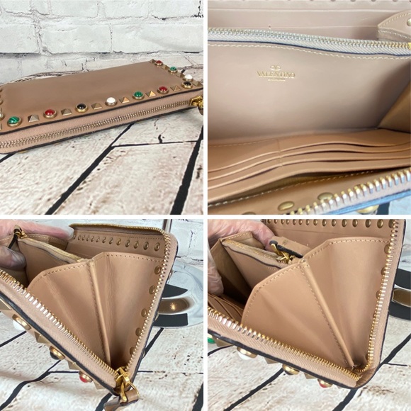 Valentino Rockstud zippy zip-around leather wallet - Picture 13 of 16